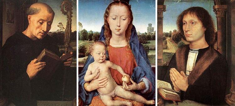 Hans Memling Panell central es troba a Berlin i els laterals a Florencia